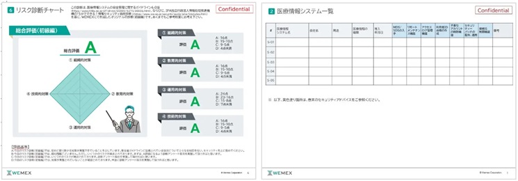 サービスで診療所に提出されるレポートの例