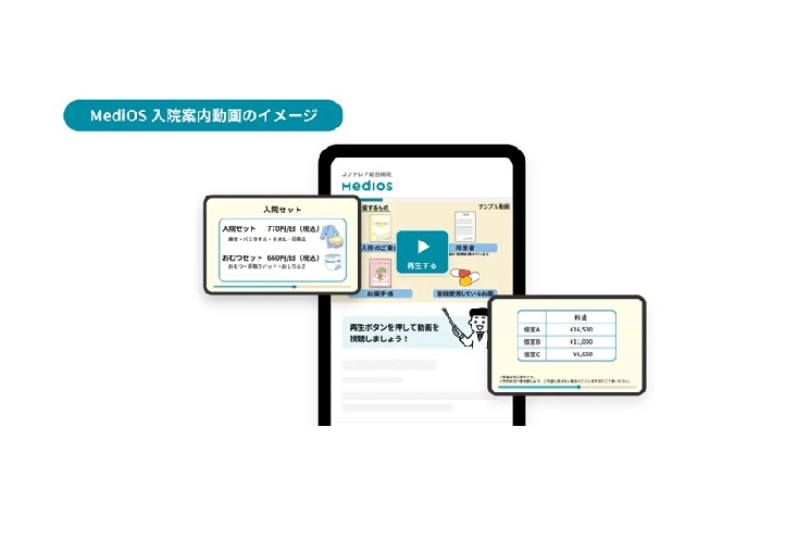 「MediOS」の入院案内動画のイメージ