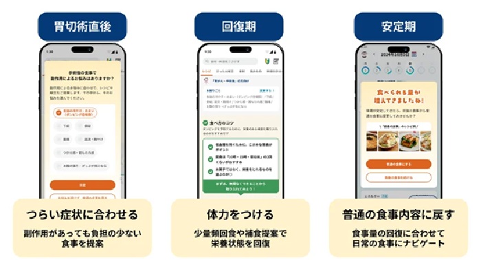 「おいしい健康アプリ」の伴走支援イメージ