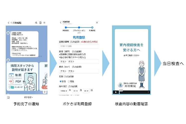検査説明動画による事前案内