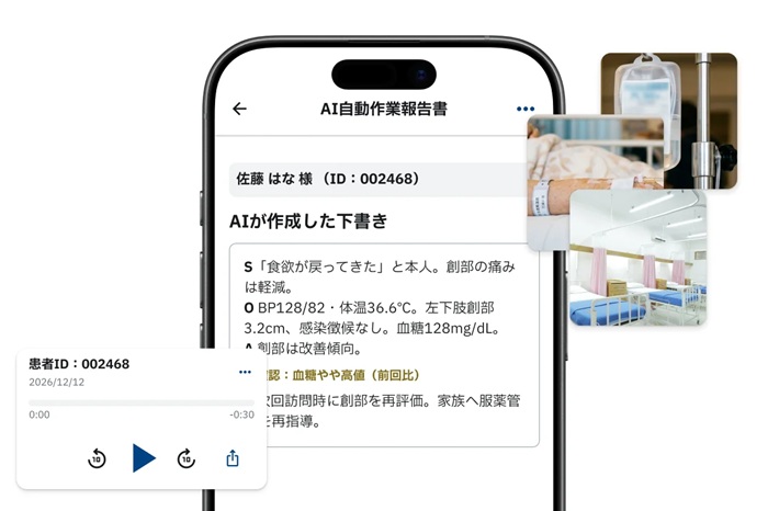 AIの記録文書作成機能(イメージ)
