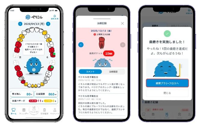 患者行動変容アプリ「ペリミル」